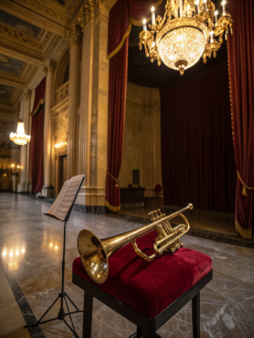 Detalle de un instrumento de metal brillante
